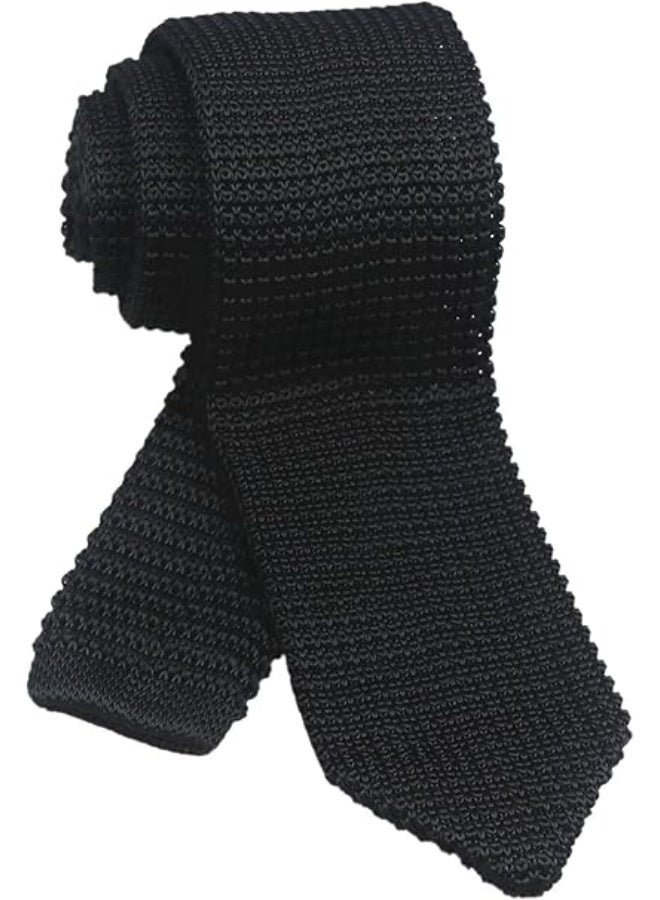 الرجال رقيقة الحياكة ربطة العنق خمر غير رسمية مصمم ربطة العنق أشار أسفل - Image 3